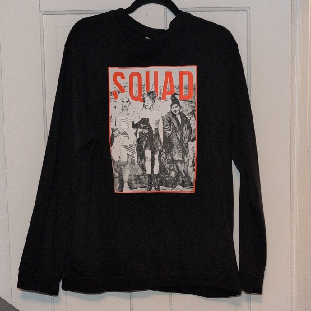 Source Unknown Black 'Squad' Graphic Sweatshirt.  Hocus Pocus